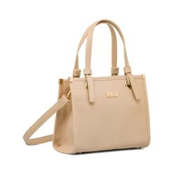 Borsa a mano beige da Donna con manico dettaglio nodo Lora Ferres