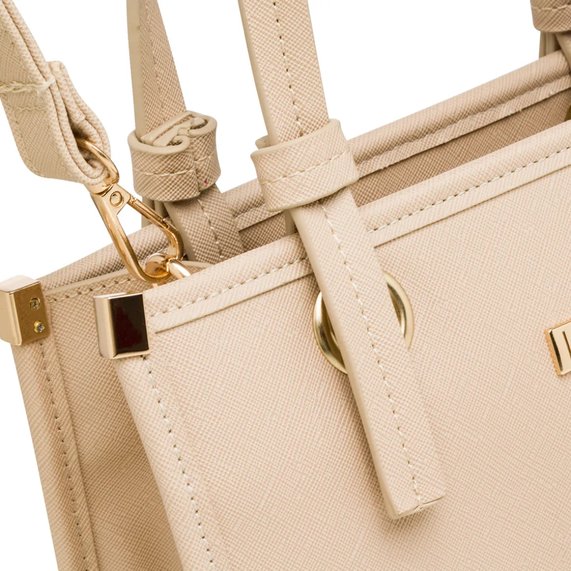 Borsa a mano beige da Donna con manico dettaglio nodo Lora Ferres