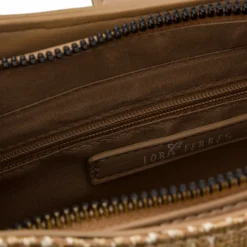 Borsa a mano beige da Donna con dettaglio effetto rafia Lora Ferres
