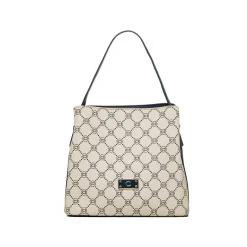 Borsa a mano bianco off-white e blu da Donna con logo Carrera Jeans