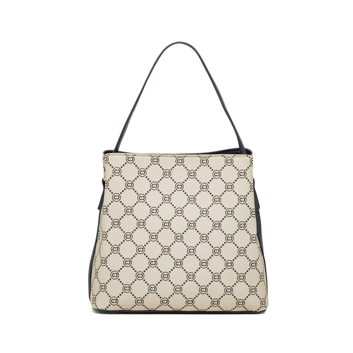 Borsa a mano bianco off-white e blu da Donna con logo Carrera Jeans