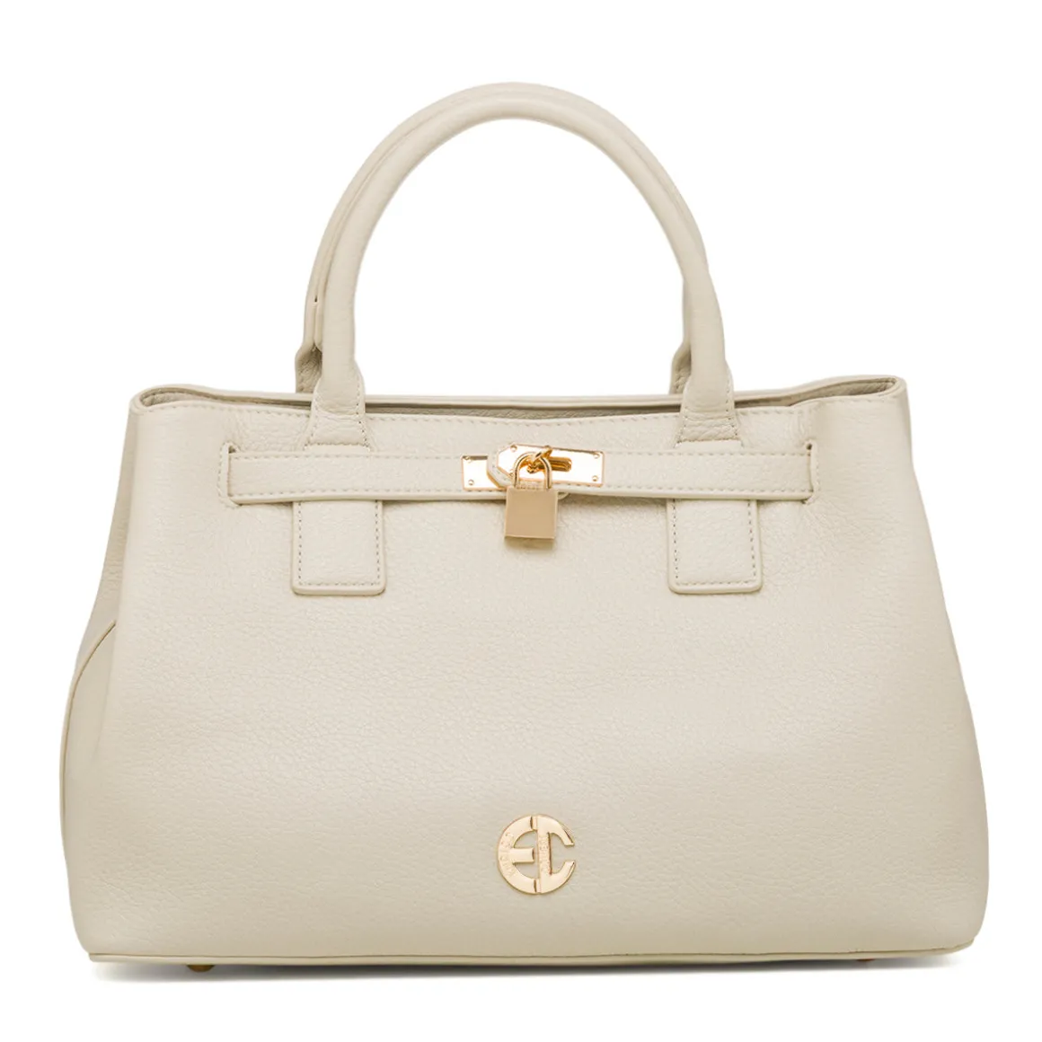 Borsa a mano bianco off-white da Donna con dettaglio lucchetto Enrico Coveri