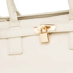 Borsa a mano bianco off-white da Donna con dettaglio lucchetto Enrico Coveri