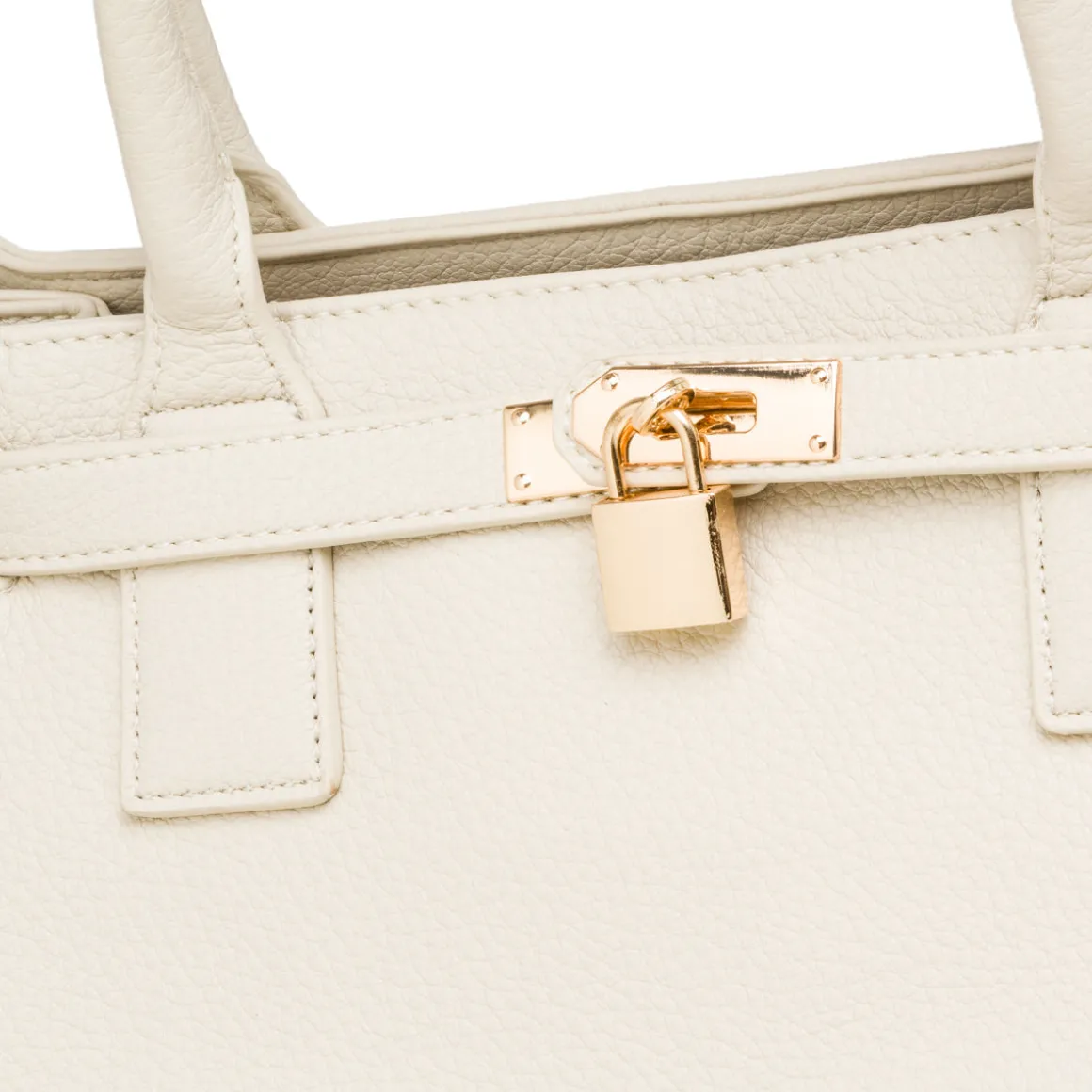 Borsa a mano bianco off-white da Donna con dettaglio lucchetto Enrico Coveri