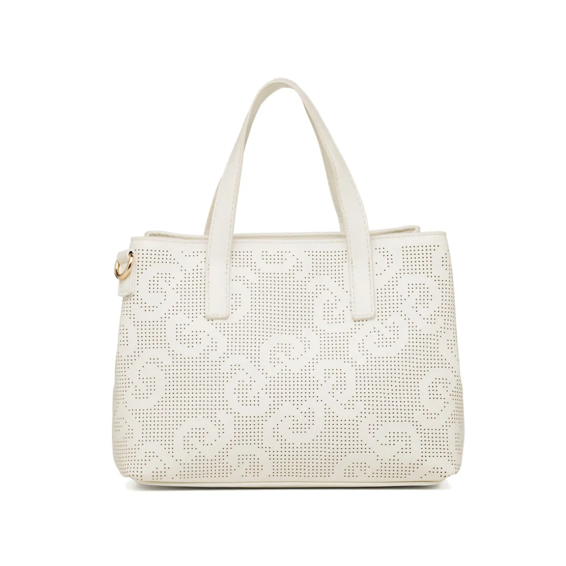 Borsa a mano bianco off-white da Donna con tracolla e dettagli traforati Carrera Jeans