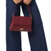 Borsa a mano Bordeaux da Donna con logo Lora Ferres