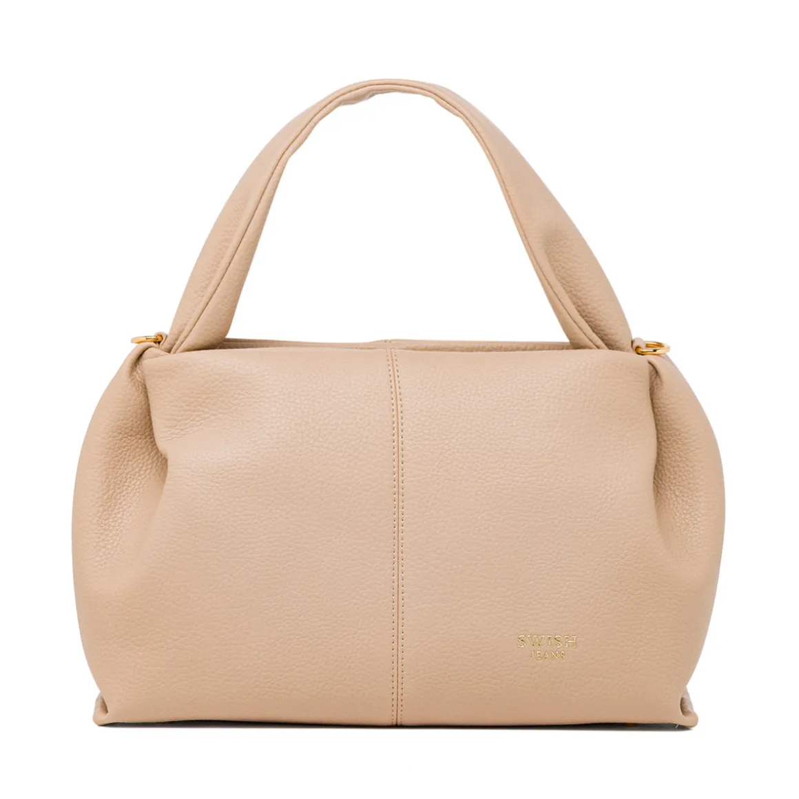 Borsa a Mano da Donna Beige con Manico Imbottito Swish Jeans