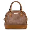 Borsa a mano da donna marrone con logo Lora Ferres