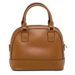 Borsa a mano da donna marrone con logo Lora Ferres