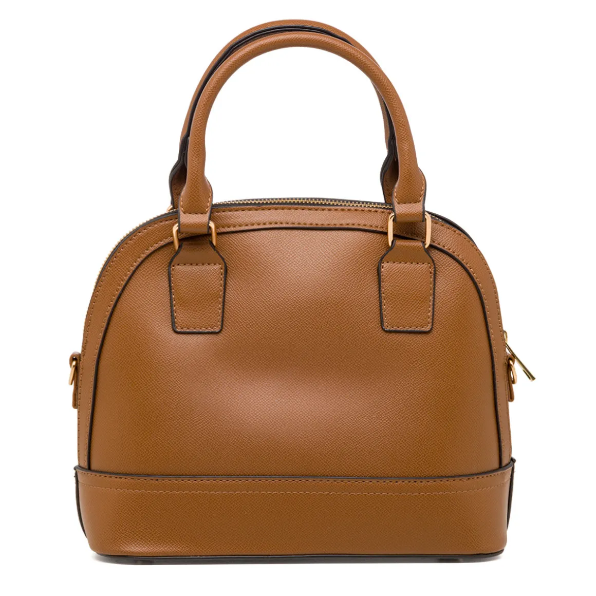 Borsa a mano da donna marrone con logo Lora Ferres