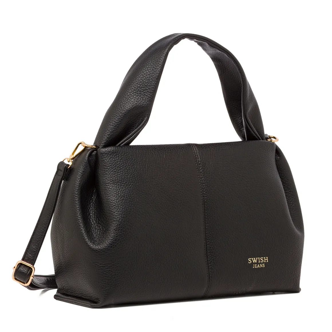 Borsa a Mano da Donna Nera con Manico Imbottito Swish Jeans