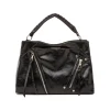 Borsa a Mano da Donna Nera con Zip Decorative Lora Ferres
