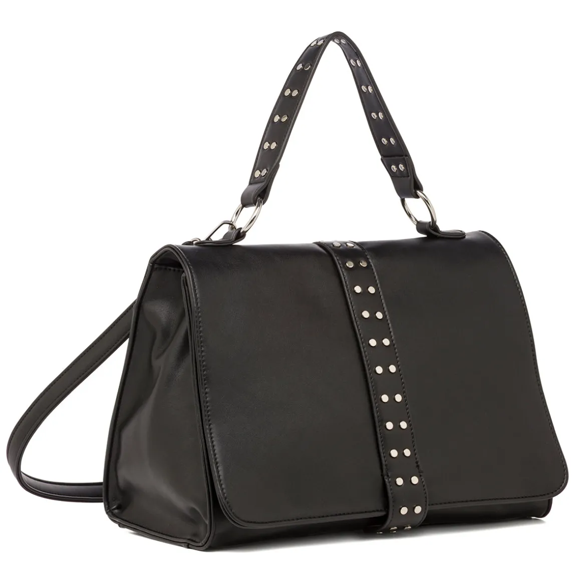 Borsa a Mano da Donna Nera con Borchie Lora Ferres