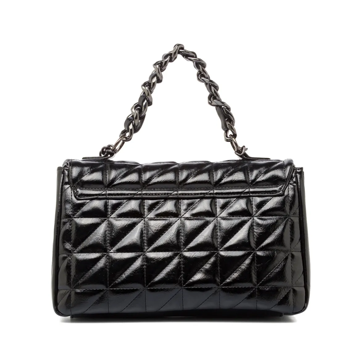 Borsa a mano nera da Donna con manici a catena Lora Ferres
