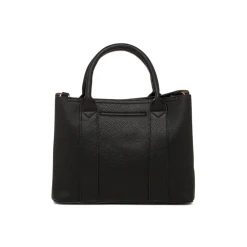 Borsa a mano nera da Donna con logo in metallo Lora Ferres