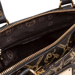 Borsa a mano nera da Donna con stampa Giulia Pieralli