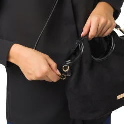 Borsa a mano nera da Donna con manico a cerchio Lora Ferres