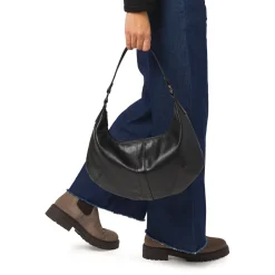 Borsa a mezzaluna nera da Donna Lora Ferres
