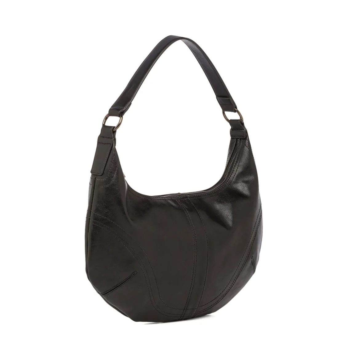 Borsa a mezzaluna nera da Donna Lora Ferres