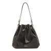 Borsa a secchiello nera da Donna Lora Ferres