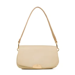 Borsa a spalla beige Carrera Jeans con logo in metallo