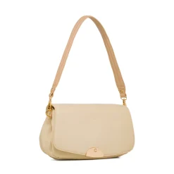 Borsa a spalla beige Carrera Jeans con logo in metallo