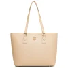 Borsa a spalla Beige da Donna con logo in metallo Carrera Jeans