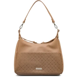 Borsa a spalla Beige da Donna con dettaglio traforato Lora Ferres