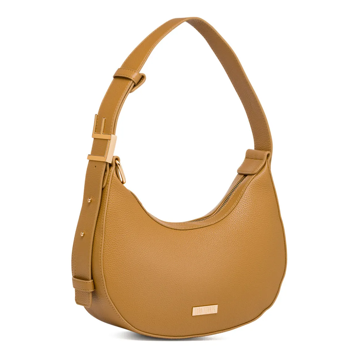 Borsa a spalla Beige da Donna con logo in metallo Lora Ferres