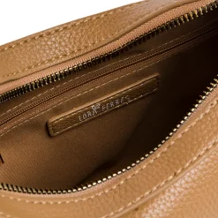 Borsa a spalla Beige da Donna con logo in metallo Lora Ferres