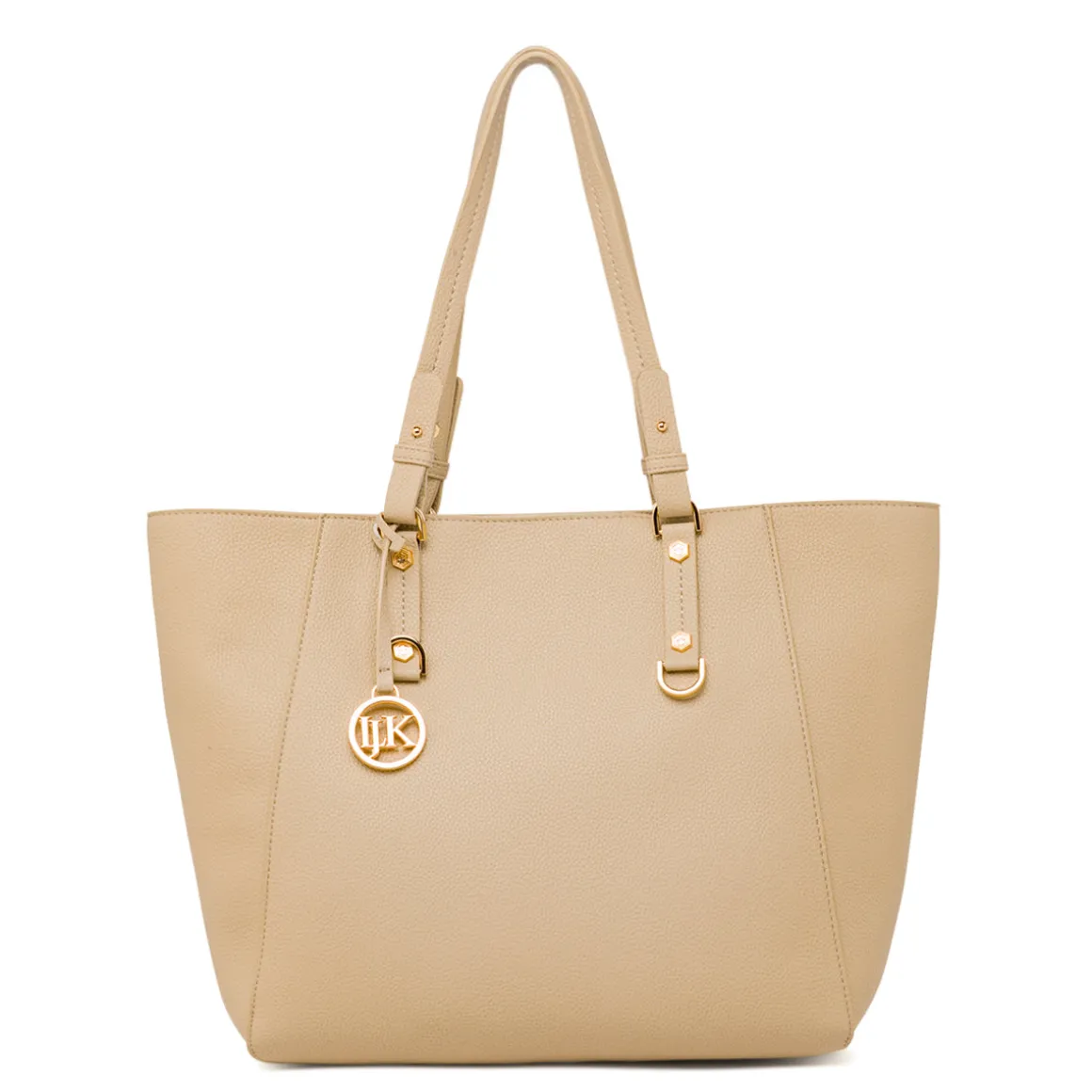 Borsa a spalla beige da Donna con ciondolo logo Lumberjack