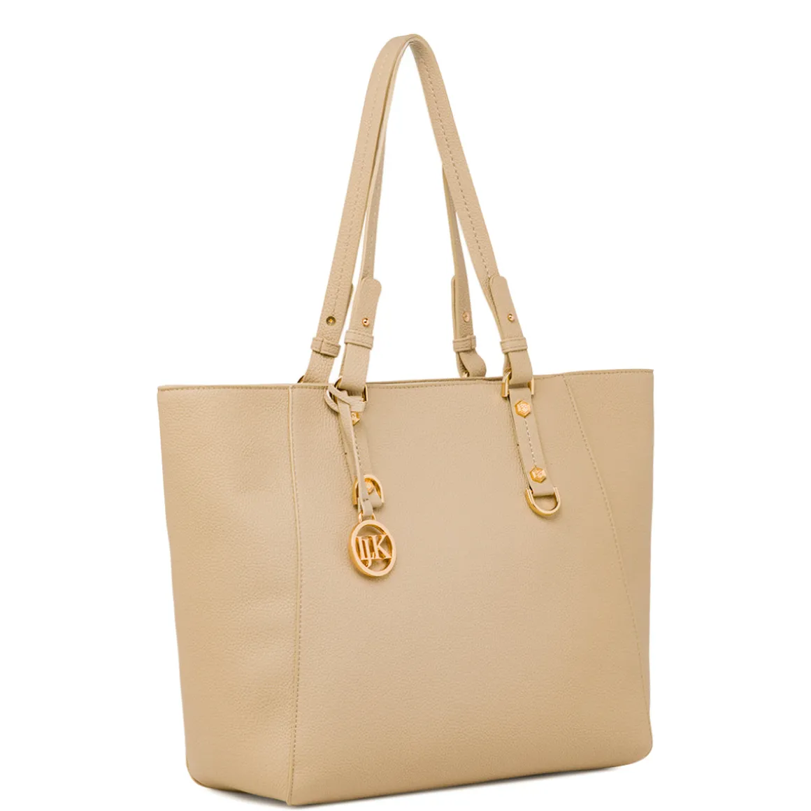 Borsa a spalla beige da Donna con ciondolo logo Lumberjack