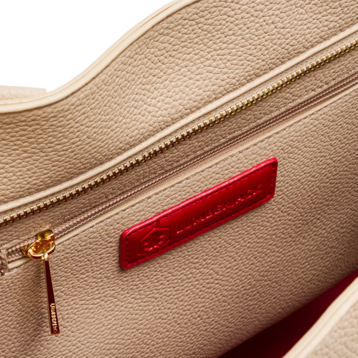 Borsa a spalla beige da Donna con ciondolo logo Lumberjack