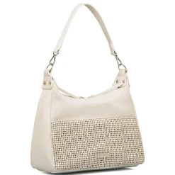 Borsa a spalla bianca da Donna con dettaglio traforato Lora Ferres