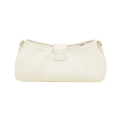 Borsa a Spalla Bianca da Donna con Borchie e Fibbia frontale Lora Ferres