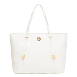 Borsa a spalla bianca da Donna con logo in metallo Carrera Jeans