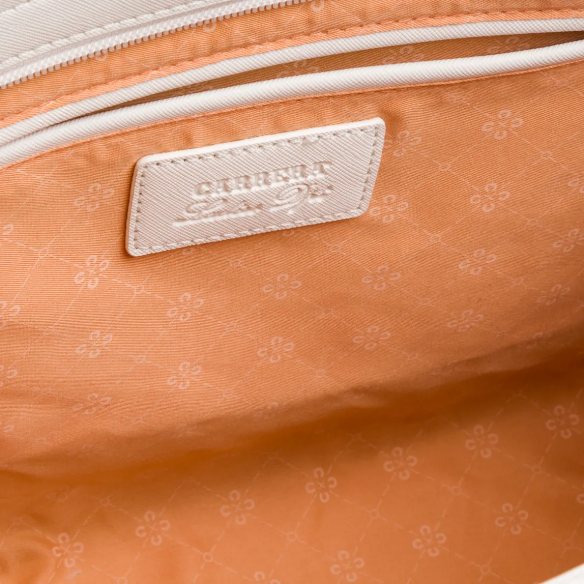 Borsa a spalla bianca da Donna con logo in metallo Carrera Jeans