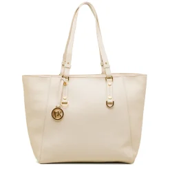 Borsa a spalla bianca off-white da Donna con logo pendente dorato Lumberjack