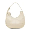 Borsa a spalla bianco off-white da donna effetto trapuntato Swish Jeans