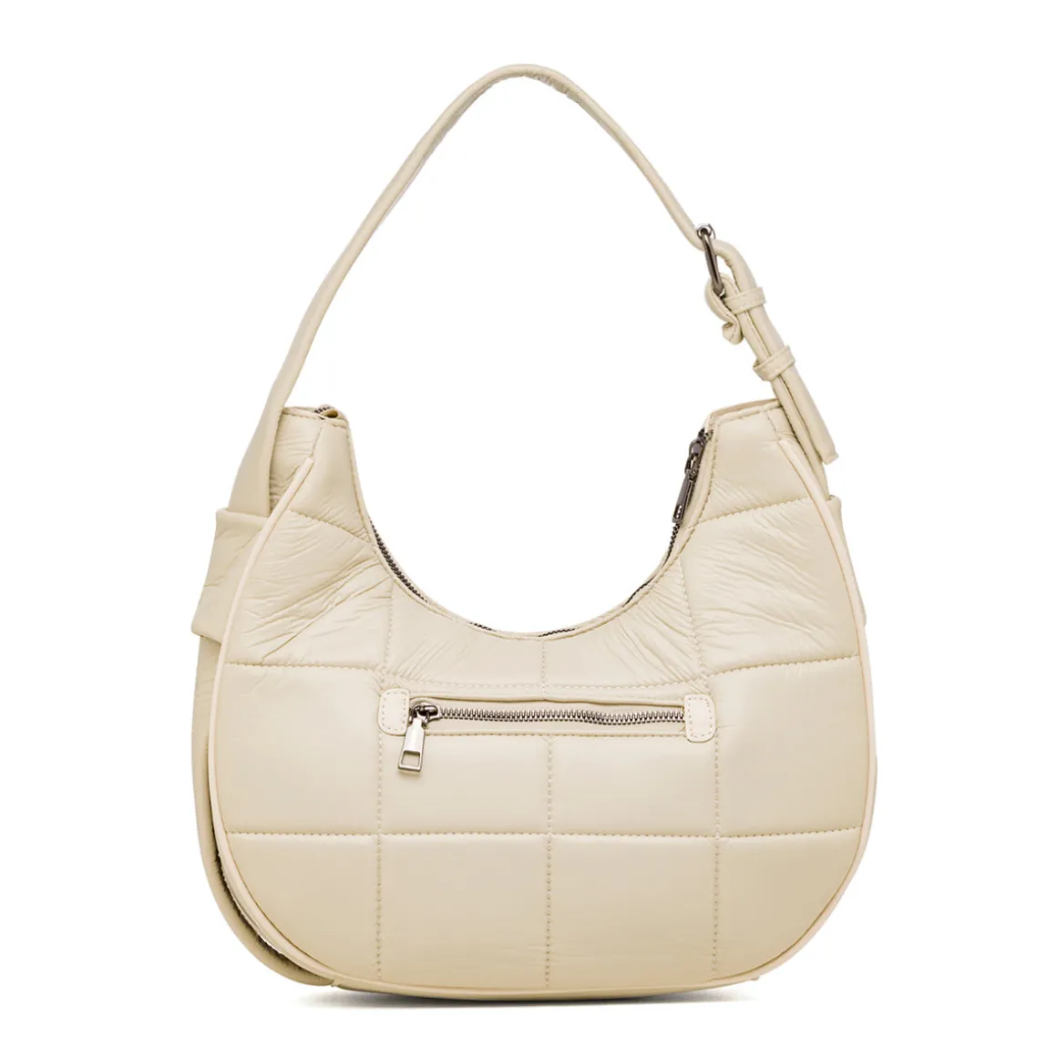 Borsa a spalla bianco off-white da donna effetto trapuntato Swish Jeans