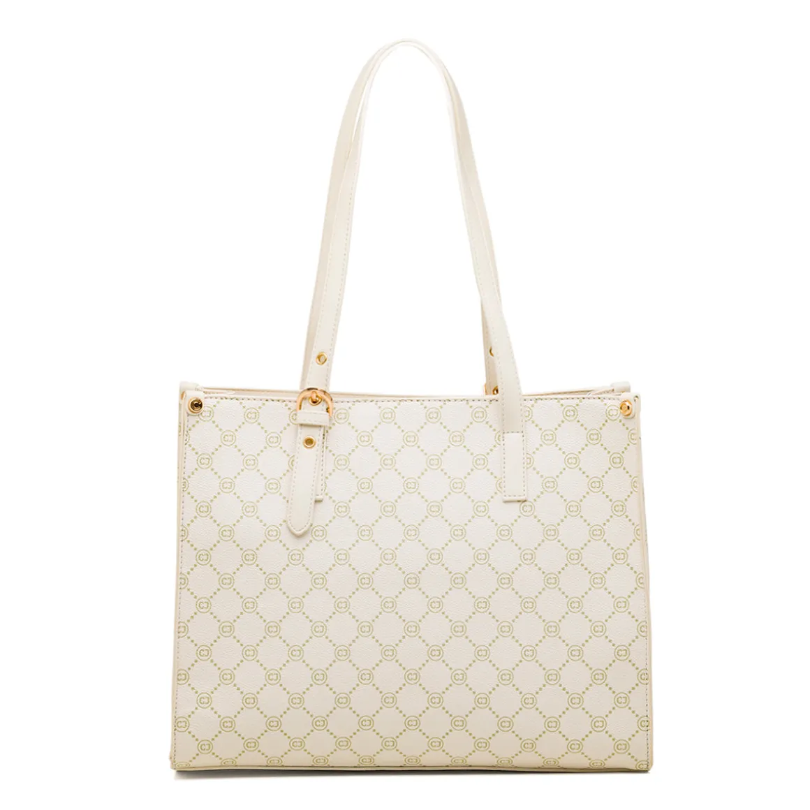 Borsa a spalla bianco off-white da Donna con dettaglio logo metallizzato Carrera Jeans