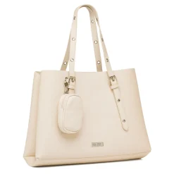 Borsa a spalla bianco off-white da Donna con portafoglio Lora Ferres