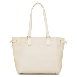 Borsa a spalla bianco off-white da Donna con rifiniture dorate Lora Ferres