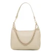 Borsa a spalla bianco off-white da Donna con catena e logo Swish Jeans