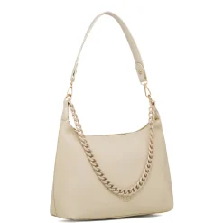 Borsa a spalla bianco off-white da Donna con catena e logo Swish Jeans