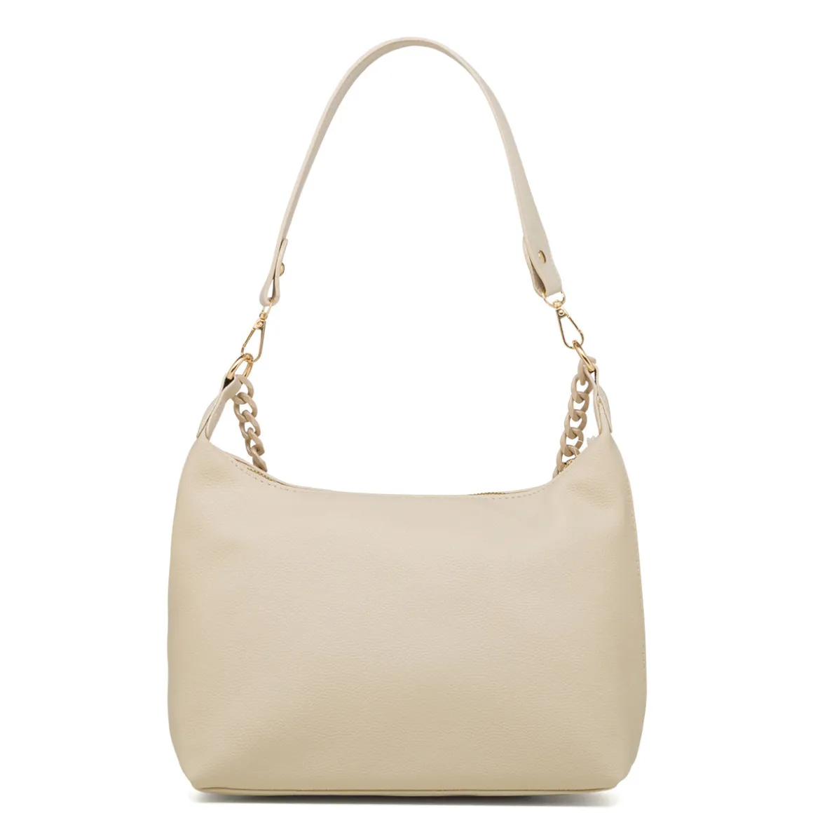 Borsa a spalla bianco off-white da Donna con catena e logo Swish Jeans