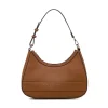 Borsa a spalla color cuoio da donna con logo Swish Jeans