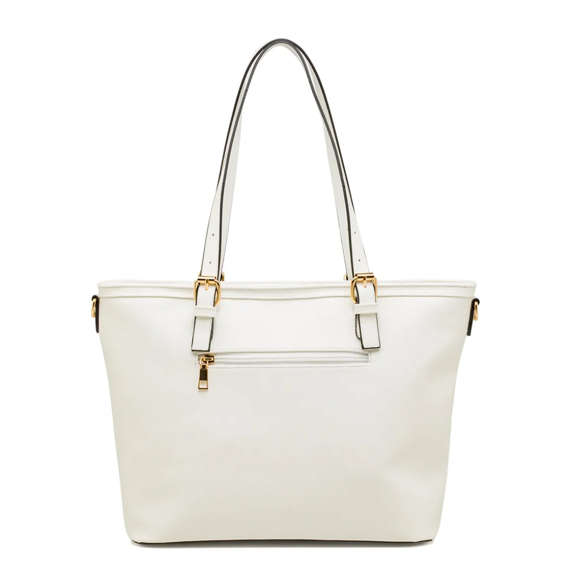 Borsa a spalla da donna bianca con tracolla rimovibile Lora Ferres