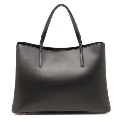 Borsa a spalla da donna Lora Ferres nera con tracolla e dettagli oro