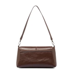 Borsa a Spalla da Donna Marrone Dettagli Metal Lora Ferres
